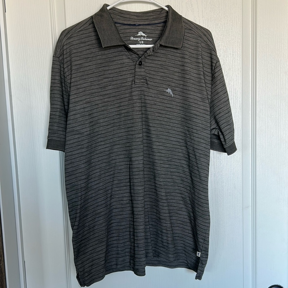 Tommy Bahama gray polo-Large